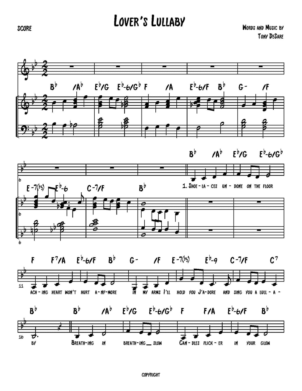 Lover's Lullaby – Sheet Music (PDF Download)