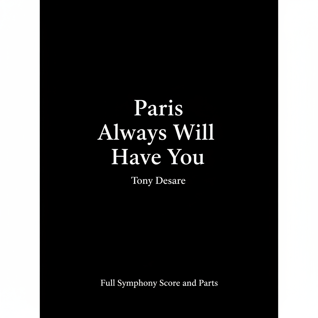 Paris Always Will Have You symphony score cover by Tony DeSare