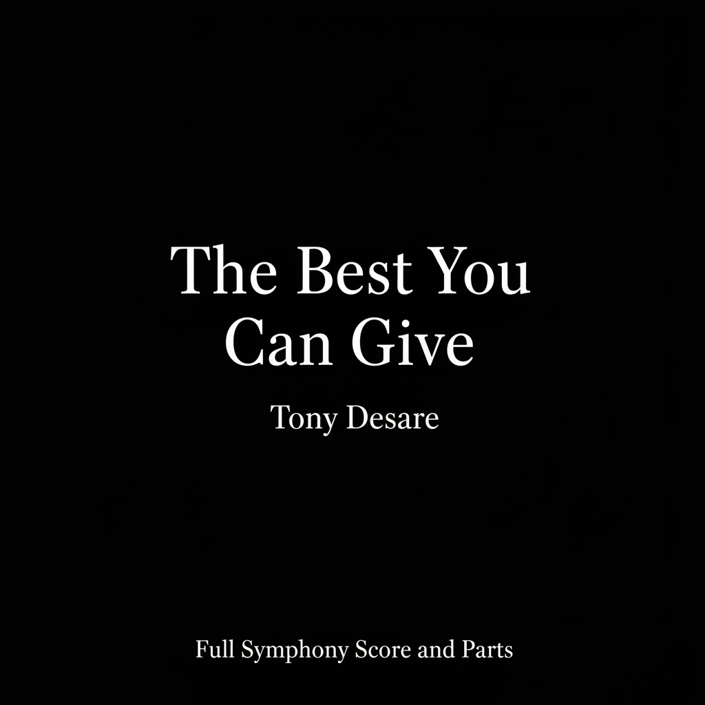 The Best You Can Give symphony score cover by Tony DeSare