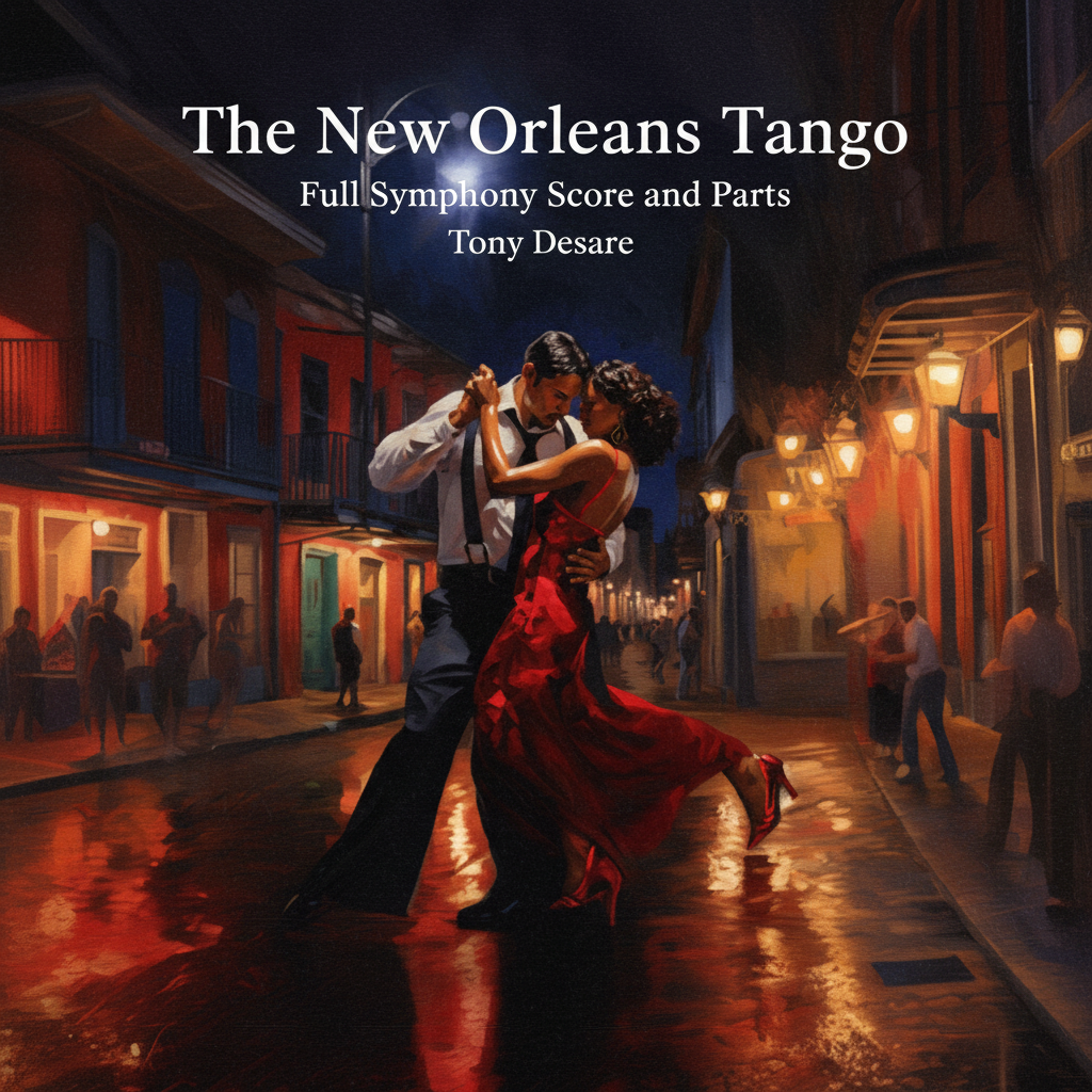 The New Orleans Tango symphony score cover by Tony DeSare