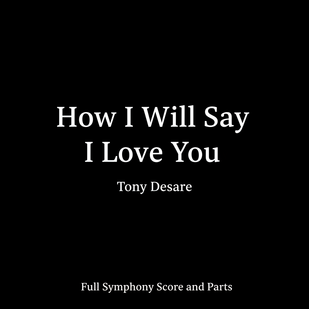 How I Will Say I Love You symphony score cover by Tony DeSare